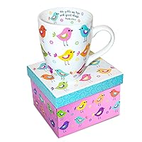 Divinity Boutique Inspirational Ceramic Mug with Birds-Psalm 103:5, He Fills My Life With Good Things, Multicolor, One Size, 12 ounces