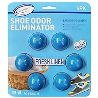 Air Jungles Odor Deodorizer Balls for Shoes, Gym Bags, Drawers, and Locker, Fresh Linen, Natural Tea polyphenols and Essential Oil Long Lasting Odor Eliminator Air Freshener Twist Ball