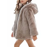 YiZYiF Kids Girls Winter Coat Zipper Warm Fur Cartoon Hooded Jacket Coats Hoodies Snowsuit Outerwear
