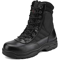NORTIV 8 Steel Toe Boots for Men Safety Industrial & Construction Military Work Boots Slip Resistant ASTM F2413-18