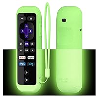 Roku Gaming Remote Case SIKAI Shockproof Protective Case for Roku 3 (4230 and 4200) Roku 2 (4210) RC54R Enhanced Remote Anti-Slip Washable Dust-Proof Anti-Lost with Hand Strap (Glow in Dark Green)