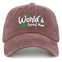World’s Dopest Mom Hats Baseball Hat for Women Pigment Black Mens Hats and Caps Gifts for Boyfriends Baseball Caps
