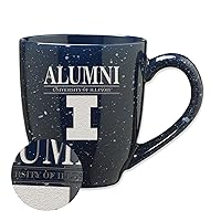 Rico Industries NCAA unisex-adult NCAA Alumni 16 oz Team Color Laser Engraved Speckled Ceramic Coffee Mug