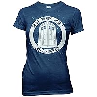 Doctor Who No Boss No Bills Juniors Navy Blue T-Shirt (S)