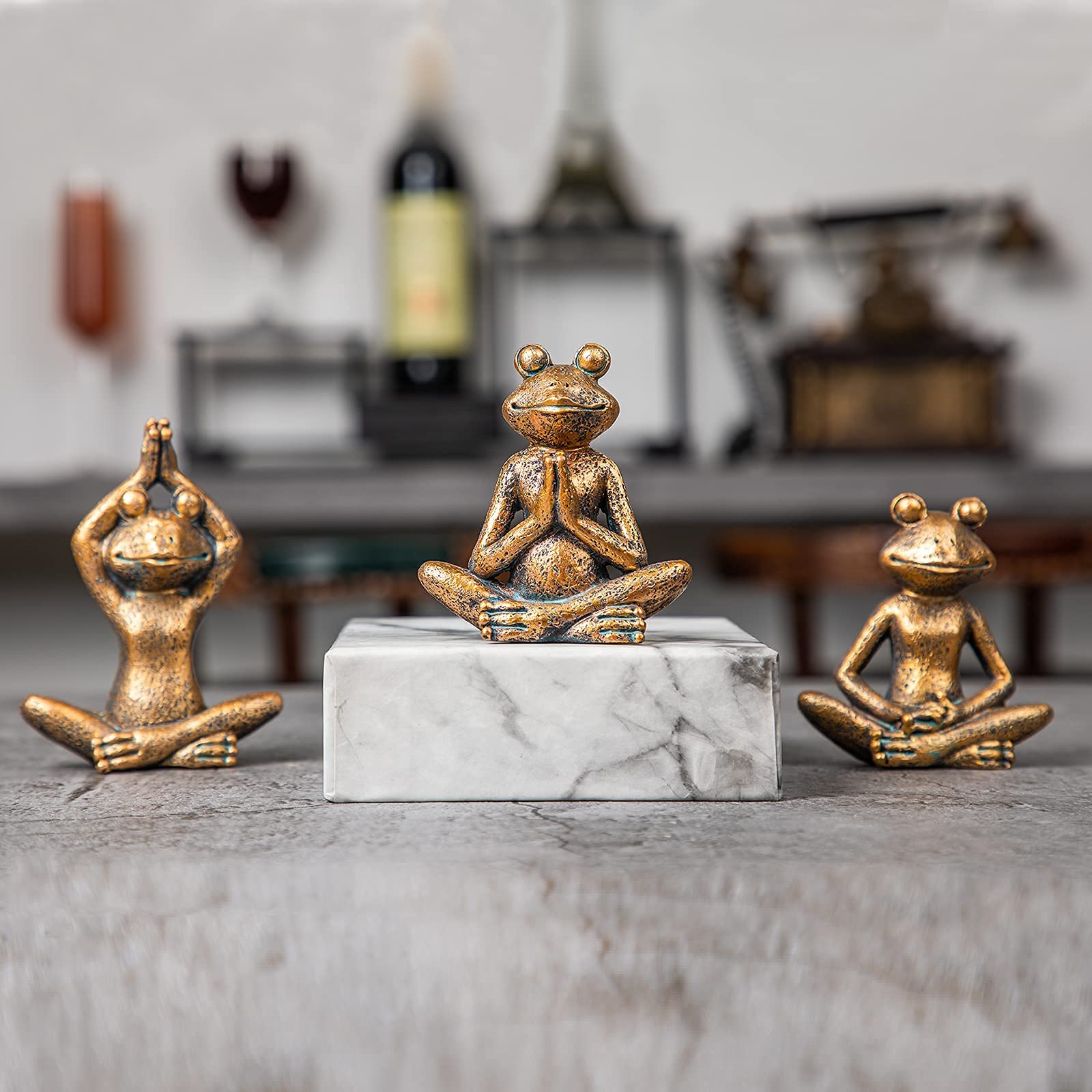 Mua Frog figurines yoga zen decor – frog yoga statues for home ...