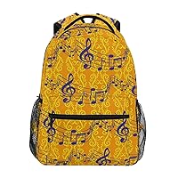 ALAZA Music Note Ethnic Backpack for Women Men,Travel Trip Casual Daypack College Bookbag Laptop Bag Work Business Shoulder Bag Fit for 14 Inch Laptop