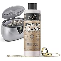 Ultrasonic Jewelry Cleaner Kit - New Premium Cleaning Machine and Liquid  Cleaner Solution Concentrate - Digital Sonic Cleanser for Watchbands  Jewelry