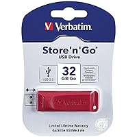 Verbatim Password Protection 32GB Store 'n' Go USB Drive, Red