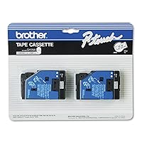 BRT-TC10 TC Style Replacement Tape Cartridge for P-Touch Labeler (Pack of 2)