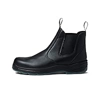 Thorogood 6” Slip On Safety Toe Station Boots for Men and Women - Leather with Quick Release, Slip-Resistant Outsole, and Translucent Non-Marking Bottom; EH Rated