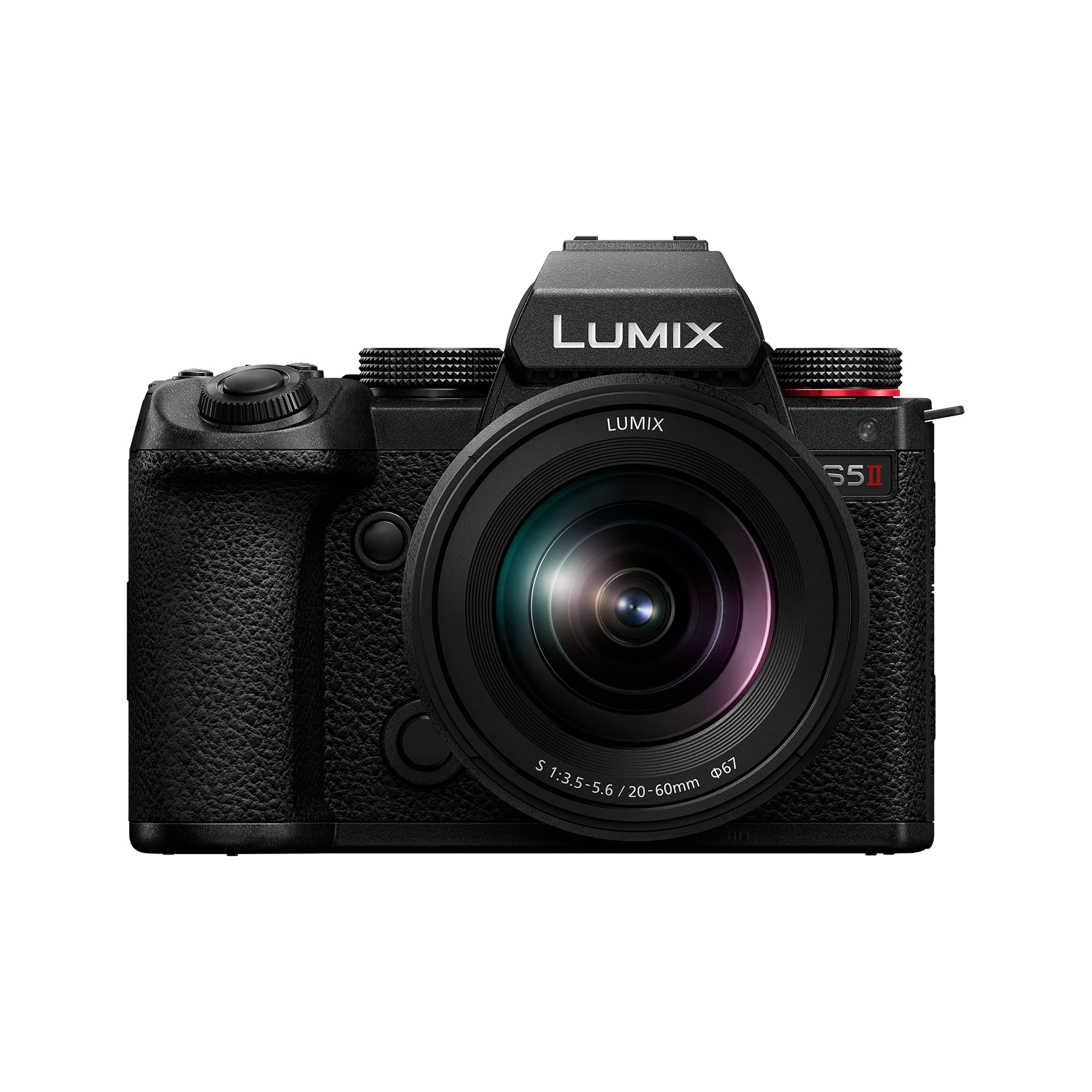 Panasonic LUMIX S5II Mirrorless Camera, 24.2MP Full Frame with Phase Hybrid AF, New Active I.S. Technology, Unlimited 4:2:2 10-bit Recording with 20-60mm F3.5-5.6 L Mount Lens - DC-S5M2KK Black