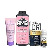 Fresh Body FB No Sweat Lady Bundle: Breasts, Lady Anti Monkey Butt Body Powder, 8oz and Certain Dri, Antiperspirant Roll-On Deodorant
