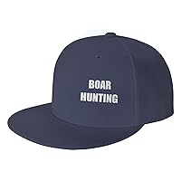 Boar Hunting Hat Adjustable Snapback Flat Bill Hats Funny Baseball Cap Men Women