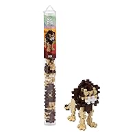 PLUS PLUS – Lion – 70 Piece, Construction Building Stem/Steam Toy, Interlocking Mini Puzzle Blocks for Kids, Mini Maker Tube