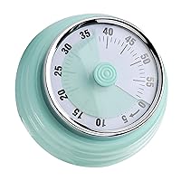 VideoPUP No Battery Powerful Magnet Loud Alarm Mechanical Kitchen Timer for Oven Cooking Do Homework Study Fitness Facial Care Baking Yoga(Green)…