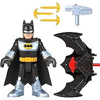 Fisher-Price Imaginext DC Super Friends Batman Toys Batglider and XL Figure (10 Inches) with Launcher for Preschool Kids Ages 3+ Years