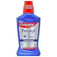 Peroxyl Antiseptic Mouthwash and Mouth Sore Rinse, 1.5% Hydrogen Peroxide, Mild Mint - 500ml, 16.9 Fluid Ounces
