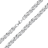 Mechanic Byzantine Biker Jewelry Urban Double link Flexible Double link Flexible Heavy Chain Necklace For Men For Teen Black Gold Silver Two Tone Stainless Steel 20 24 30 Inch 8MM