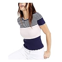 Womens Striped Ribbed Top