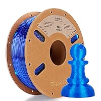 ERYONE TPU Filament 1.75mm +/-0.05mm for 3D Printer, 95A, 1kg (2.2 LBS) / Spool, Transparent Blue