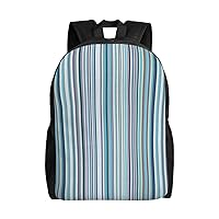 Laptop Backpack For Men Women Lightweight Laptop Bag Vertical Stripes Casual Daypack For Sports Travel