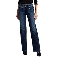 Silver Jeans Co. Womens Avery High Rise Curvy Fit Trouser Jeans