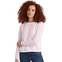 Hanes Women’s Crewneck Sweatshirt, Soft Fleece EcoSmart Long Sleeve Sweatshirt