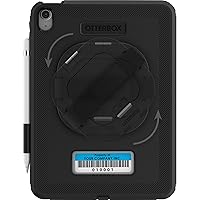 OtterBox Defender for Business W/Kickstand/HANDSTRAP for iPad 10th Gen (ONLY) V2 - Black, Rugged & Durable, screenless, Port Protection, Includes Shield-Stand (Non-Retail Packaging)