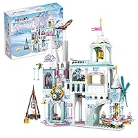Friends Winter Snow House Building Set, Princess Castle Building Toys, Ideal Gifts for Girls，725 Pieces Bricks