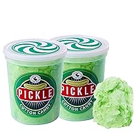 Pickle Gourmet Flavored Cotton Candy (2 Pack) – Unique Idea for Holidays, Birthdays, Gag Gifts, Party Favors