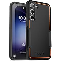 Poetic Neon Series Case Designed for Samsung Galaxy S23 Plus 5G 6.7 inch, Dual Layer Heavy Duty Tough Rugged Lightweight Slim Shockproof Protective Case 2023 New Cover for Galaxy S23+ 5G, Black
