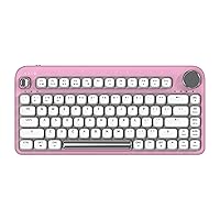 Azio IZO Wireless BT5/USB PC & Mac Mechanical Keyboard, Pre-Lubed Red Switches, Pink Blossom (IK408)