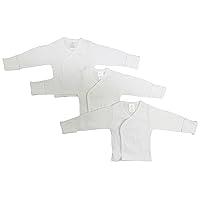 Long Sleeve Side Snap with Mittens - 3 Pack