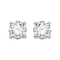 1/2 ct. T.W. Round Lab Diamond (SI1-SI2 Clarity, F-G Color) and Sterling Silver Stud Earrings
