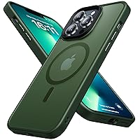 Strong Magnetic for iPhone 13 Pro Case, Compatible with MagSafe, Military-Grade Protection, Yellowing Resistant, Scratch-Resistant Back, Magnetic Phone Case for iPhone 13 Pro,Midnight Green