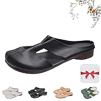 Cut Out Design Flat Mules,Flat Mules for Women,Women's Hollow Out Flats Mules,Women's Round Toe Mules Non-Slip