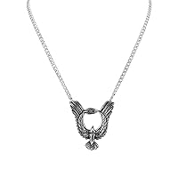 Men Women Stainless Steel Wing Eagle Tag Pendant 24