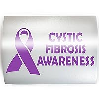 Cystic Fibrosis AWARENESS Purple Ribbon - PICK YOUR COLOR & SIZE - Vinyl Decal Sticker D