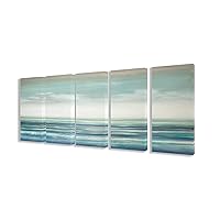 Stupell Home Décor Blue Ocean Sunset 5 Piece 5pc Stretched Canvas Wall Art Set, 10 x 1.5 x 21, Proudly Made in USA