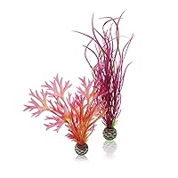 biOrb Medium Red & Pink Plant Set, Colorful and Durable Aquarium Decorations
