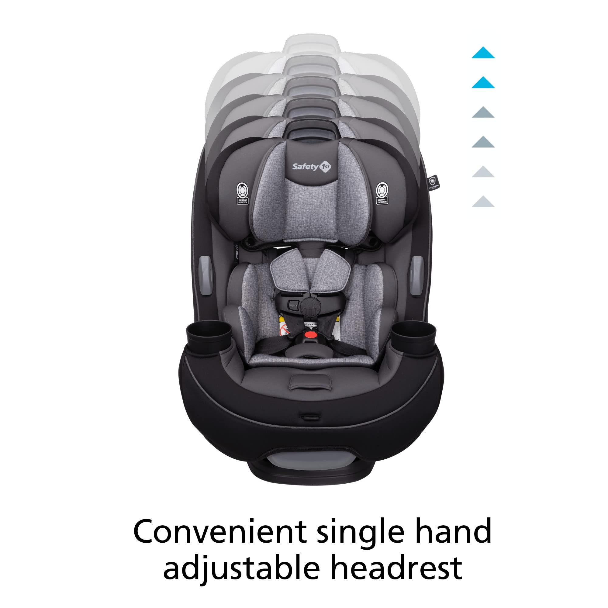 Safety 1st Grow and Go All-in-One Convertible Car Seat, Rear-facing 5-40 pounds, Forward-facing 22-65 pounds, and Belt-positioning booster 40-100 pounds, Aqua Pop, 1 Count (Pack of 1)