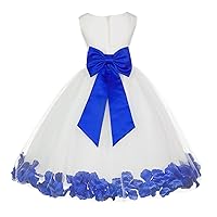 Ivory Flower Girl Dress Silver Royal Blue Purple Gold Pink Maroon Red 814T