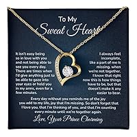 To My Sweet Heart Necklace Gift For Wife, Girlfriend, Solumate, Princess Necklace Gift From Prince Charming Necklace On Her Birthday, Anniversary, Wedding Necklace Gift From Future Husband, Boyfriend.
