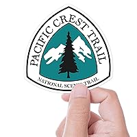 Pacific Crest Trail Sign Sticker - Sierra Nevada and Cascade Mountains Classic Vintage Trail Sign, PCT Hiking Trail Decal