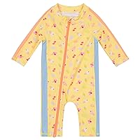 SwimZip Girls' Long-Sleeve UPF 50+ Swimsuit for Baby, Toddler, & Little Girls