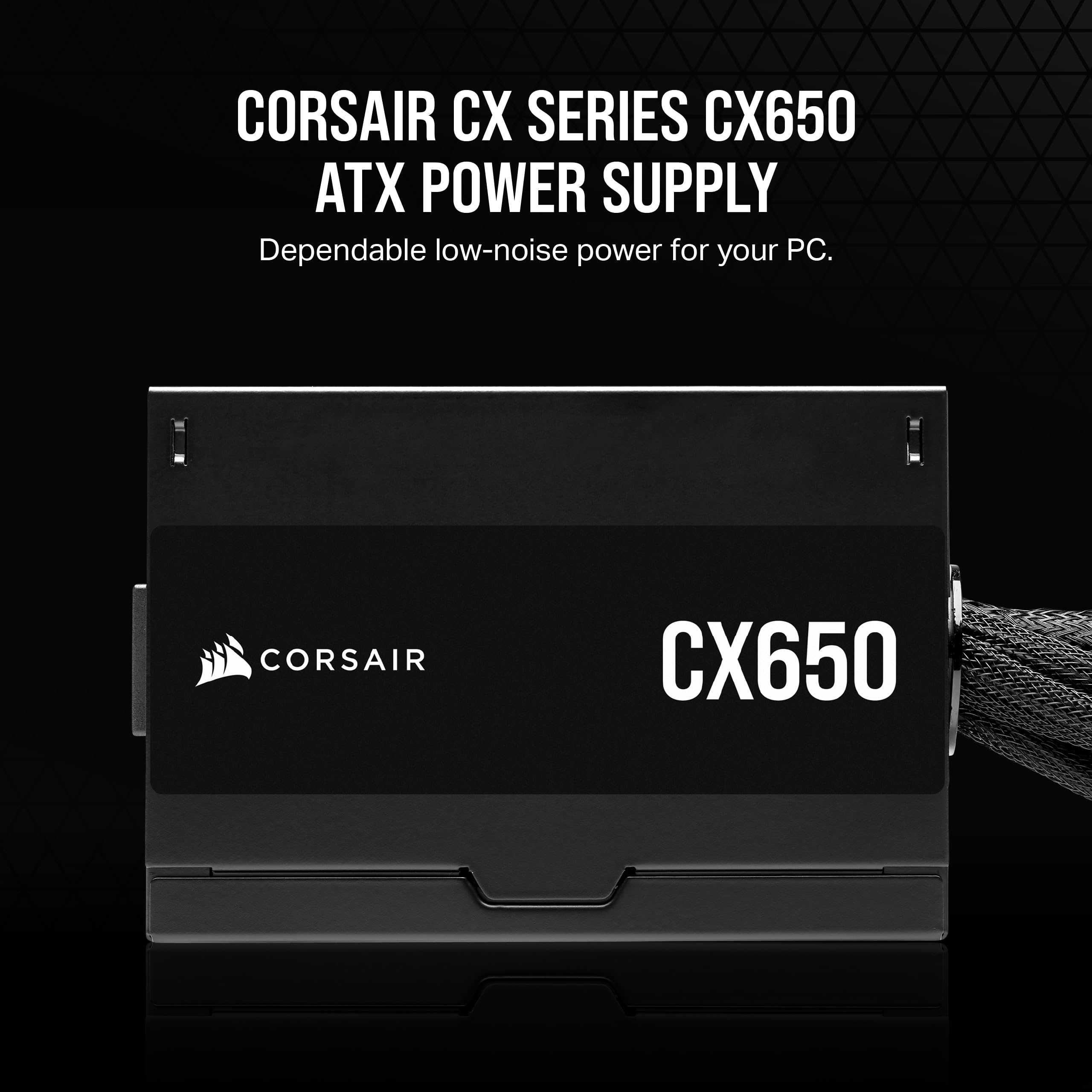 CORSAIR CX650 80 Plus Bronze Non Modular Low-Noise ATX 650 Watt Power Supply - NA - Black