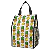 Ripe Pineapple Insulated Lunch Bag Reusable Lunch Tote Box with Pockets Lunchbox Container for Office Travel Beach