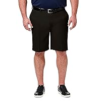 Haggar Men's Cool 18 Pro Straight Fit 4-Way Stretch Flat Front Expandable Waist Short with Big & Tall Sizes