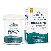 Nordic Flora Digestive Enzymes - 45 Capsules - Digestive Function, Optimizes Nutrient Availability - Non-GMO - 45 Servings