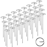 Landscape Staples, Pack of 60, Circle Top 6-inch Galvanized Steel, Garden Stakes Spikes Pins for Securing Weed Fabric Netting Ground Sheets and Fleece, G-Shaped